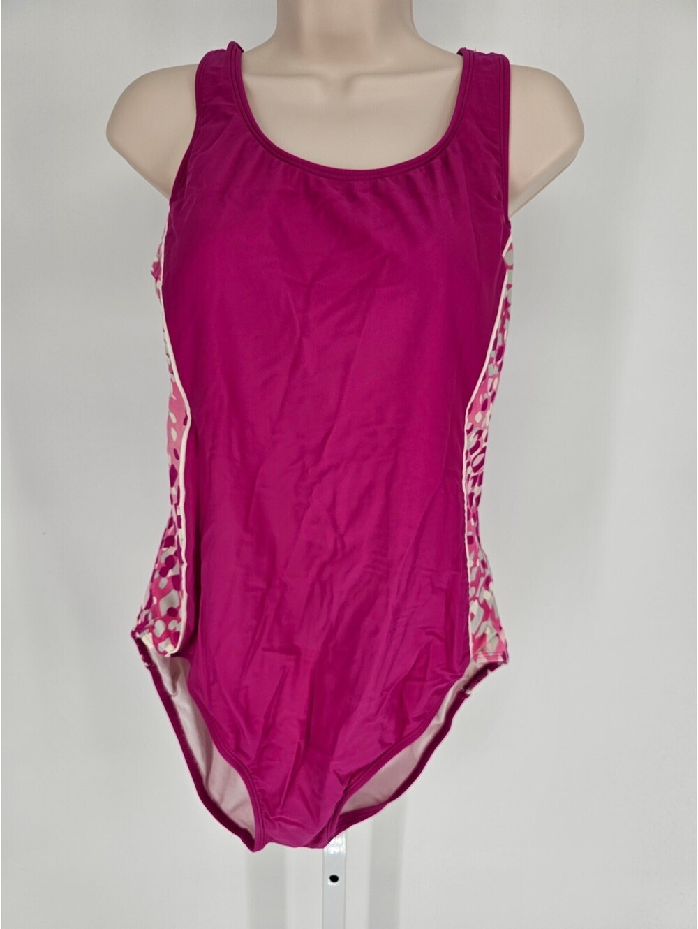 Catalina Womens Sz XL (16-18) One Piece Swimsuit Dark Pink
